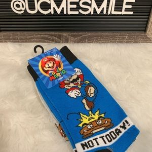 Official Nintendo Super Mario Bros Crew Socks